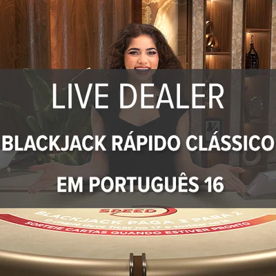 Live Dealer Blackjack Rápido Clássico em Português 16